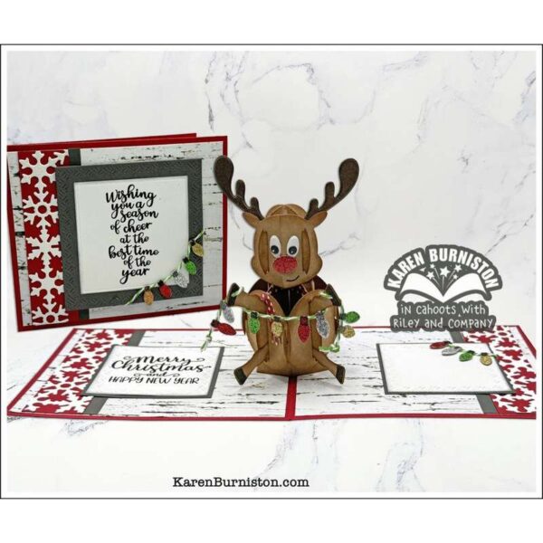 Karen Burniston Penguin and Reindeer Snowman Add-ons