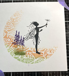 Tutoriel Stencil et Encre, étampe Lavinia