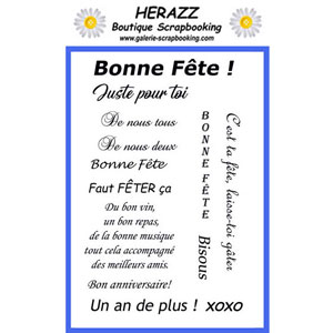Étampe Herazz, souhaits en français
