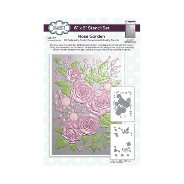 Creative Expressions Companion Stencil 6"X8" Jardin de Roses