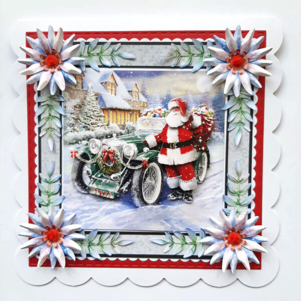 Die Cut Decoupage – Santa & Car