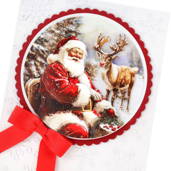 Die Cut Decoupage – Santa & Rudolph Bauble