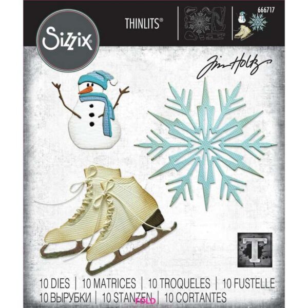 Tim Holtz Sizzix Matrices de découpes Souhaits du temps des fêtes