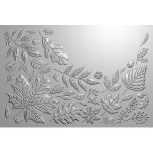 Plaque embossage 3D Feuilles d.automne