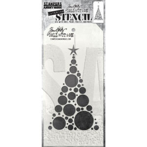 Masque Tim Holtz Sapin moderne