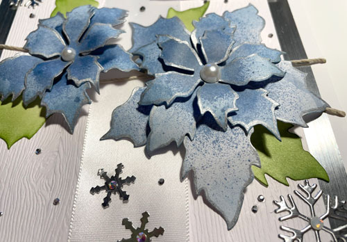 Tutoriel fleurs poinsettias pour carte de Noël