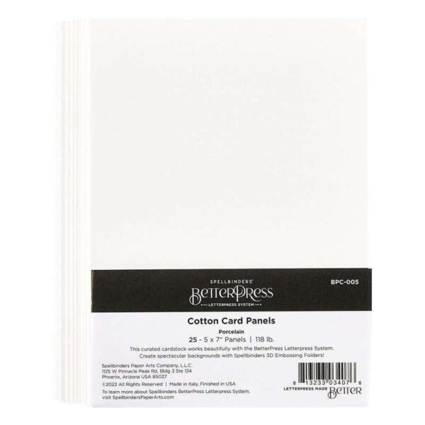 Betterpress panneaux de coton 5"x7"