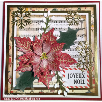 Tutoriel poinsettia rouge et or